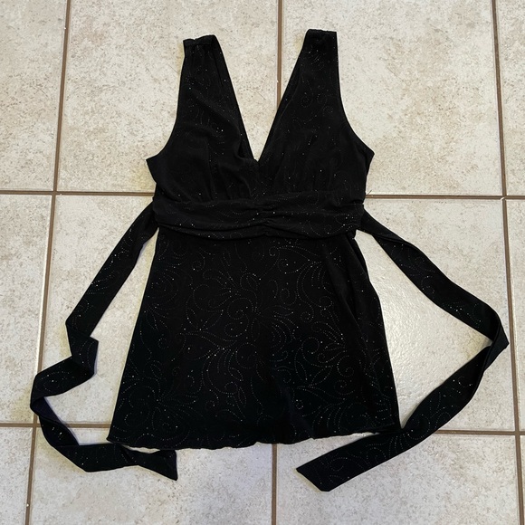 Y2K black glittery tank top - Picture 1 of 3